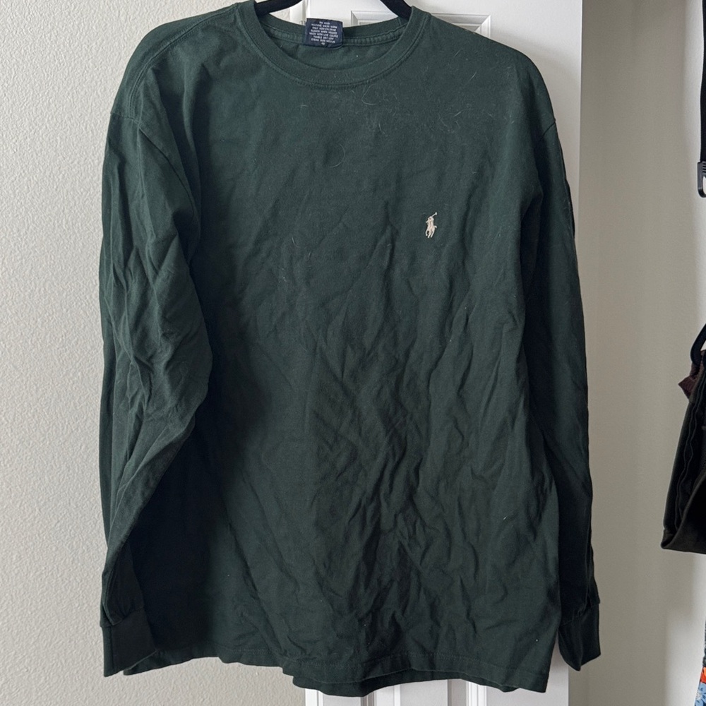 Polo by Ralph Lauren Men's Dark Green Long Sleeve Tee